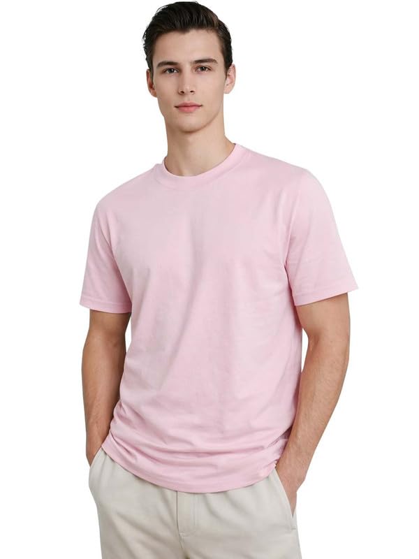 Image of Sleepynuts Men's Regular Fit Round Neck Half Sleeves Solid Casual Wear T-Shirt