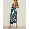 Women-Spaghetti-Strap-Midi-Satin-Dresses-Tie-Front-Backless-Split-Hollow-Dress Fashionme Women Spaghetti Strap Midi Satin Dresses Tie Front Backless Split Summer Casual Floral Hollow Flowy Slip Sundress Wedding Guest Beach Cocktail Graduation Dark Green