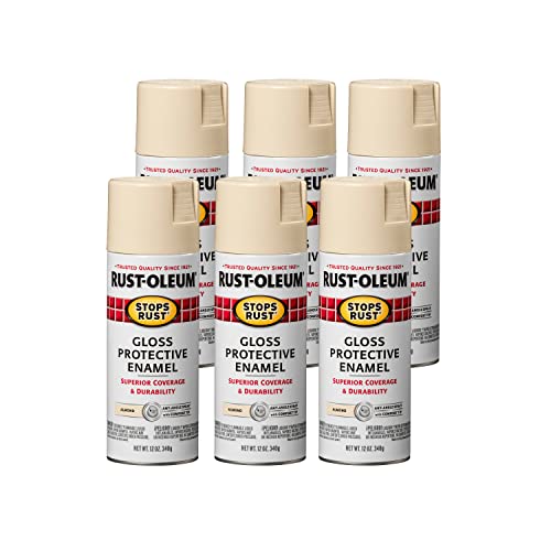 Image of Rust-Oleum 7770830-6PK Stops Rust Spray Paint, 12 oz, Gloss Almond, 6 Pack