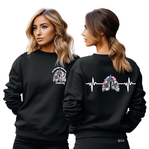 Custom Respiratory Therapist Sweatshirt, RRT Sweater, Personalized Floral Shirt, Gift Multi