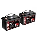 DR.PREPARE 12V 100Ah LiFePO4 Deep Cycle Battery with Monitor Screen, Rechargeable Grade A Cells Lithium Iron Phosphate Battery with 100A BMS for RV, Solar, Trolling Motor, 2 Pack
