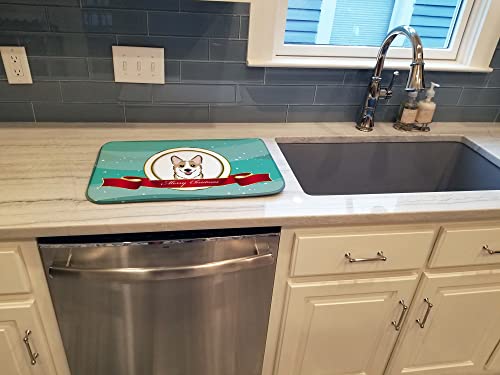 Tapis de séchage Corgi de Noël, idée cadeau utile pour passionnés d'animaux et de cuisine