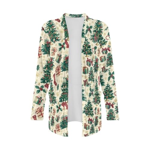 Image of Women's Open Front Cardigan Long Sleeve Loose Sweater Lightweight Soft Cardigan Jackets