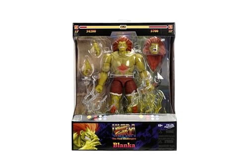 Figura de Blanka Street Fighter Jada Toys de 19 cm con cabeza intercambiable y accesorios 6