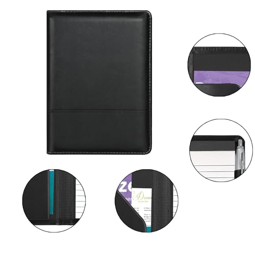 padfolioportfolio binder mini padfolio portfolio binder 5 x 8 legal writing pad a5 document organizer folder for men women black