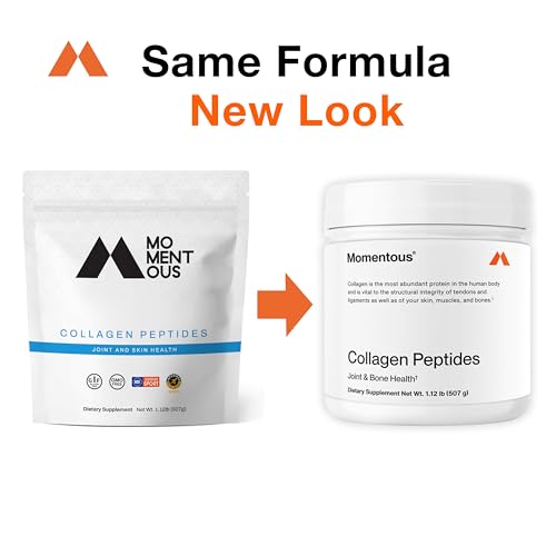 Momentous Grass Fed Collagen Peptides Powder - Collagen Protein Powder for Hair, Skin, Nails & Joint Health Support - Collagen Powder with Fortigel & Vitamin-C - Collagen for Women & Men, 30 Servings - Image 3