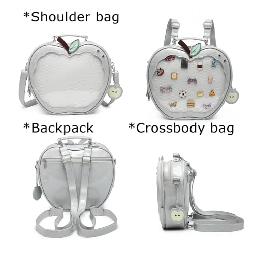 CHERRY SAUCE Cute Red Apple Ita Bag Kawaii Pin Display Purse Backpack Crossbody Shoulder Bag3