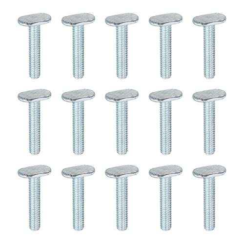 Boulons de rail coulissants en T 6,35 mm uxcell argent pour gabarit bois 20mm