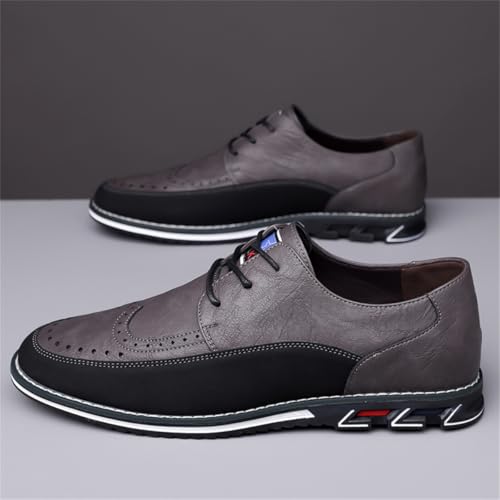 Image of Men's Casual Dress Oxfords Shoes Business Formal Italy Prince Classic Oxford Lace Up Craft Mesh Sneakers