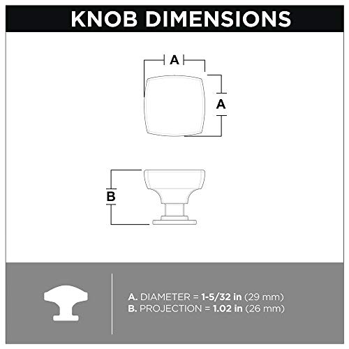 Franklin Brass P29542K-SN-B Parow Kitchen Cabinet Hardware Knob, 10 Pack, Satin Nickel