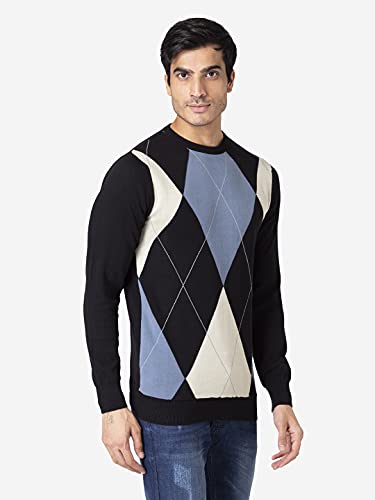 Image of Allen Cooper Colorblock Sweater for Men