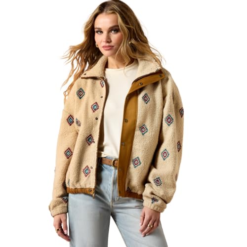 Ariat Women's Sherpa Blocked Southwest Embroidered Jacket