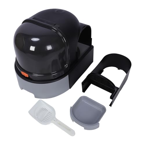 Caja sanitaria cerrada para gato color negro de PVC miniatura 6
