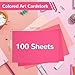 100 Sheets Colored Cardstock Blank Colorful Thick Paper 92LB/250gsm Cards Stock for Invitations, Postcards, Photos, DIY Crafts Greeting Card Making Scrapbook Supplies (Pink, 4” x 6”)