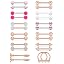 12 Pairs - Rose Gold