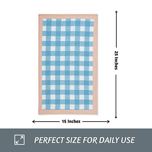 Folkulture Kitchen Towels With Hanging Loop, Set Of 6, 100% Cotton Dish Towels For Drying Dishes, 25" X 15" Tea Towels Or Decorative Kitchen Hand Towels For Farmhouse Décor (Gingham Assorted) #TOP3
