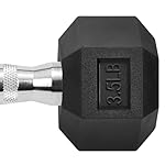 Hex Dumbbells Rubber Coated Cast Iron Hex Black Dumbbell Free Weights for Exercises - Image 4