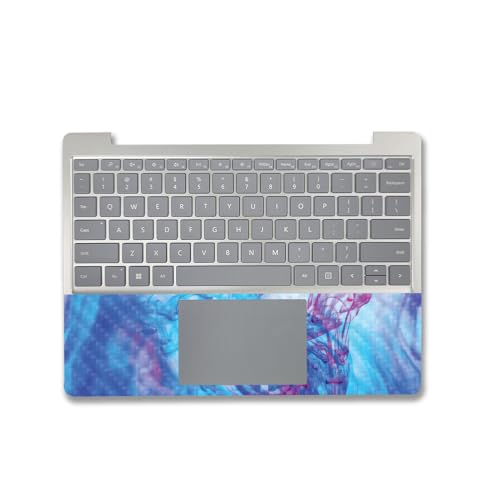 Image of MightySkins Carbon Fiber Skin Compatible with Microsoft Surface Laptop Go 3 (2023) Full Wrap Kit - Paint Vapor | Protective, Durable Textured Carbon Fiber Finish | Made in The USA