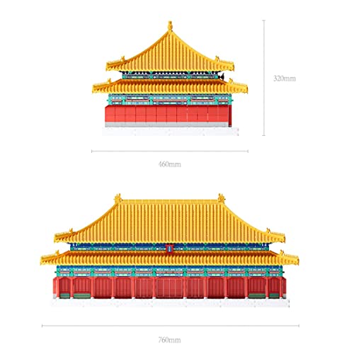 Weltberühmte Architektur Halle des Supreme Harmony Palast Modell, Der Kaiserpalast Bausteine, 7634 Teile Klemmbausteine… – Bild 4