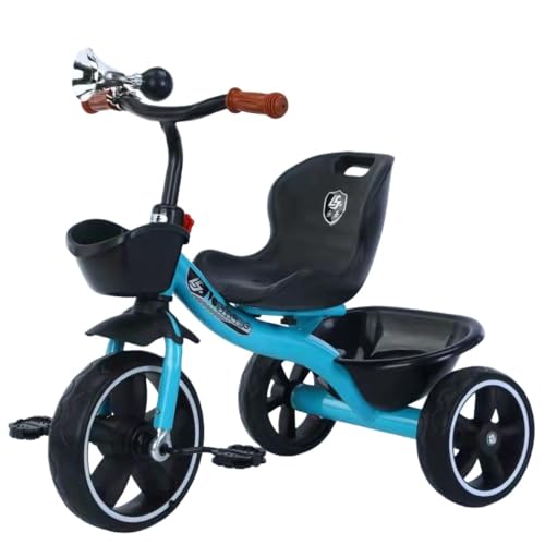 Sailozai 子供用三輪車、ペダル付き自転車、ベビー用押し車、子供用おもちゃの車 (ハンドルなしの青)