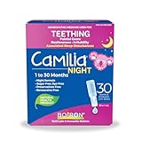 NEW Boiron Camilia Night 30 unit-doses. Homeopathic medicine used to relieve pain, restlessness, irritability due to teething, and associated sleep disturbances. From 1 to 30 months.