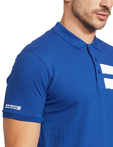 Image of The Indian Garage Co T-Shirt Short Sleeves Slim Fit Blue Large