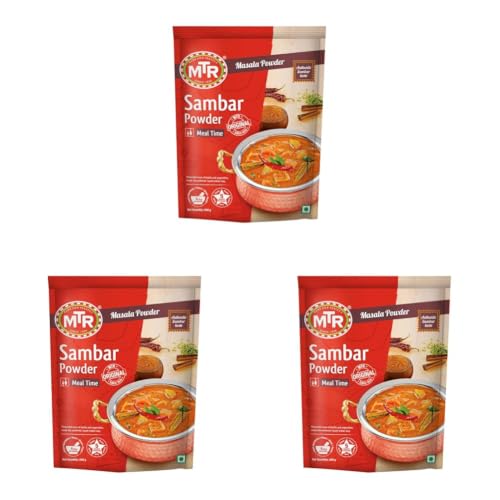 Image of MTR Sambar Powder | Authentic Masalas | Traditional Recipe | 200g (Pack of 3)