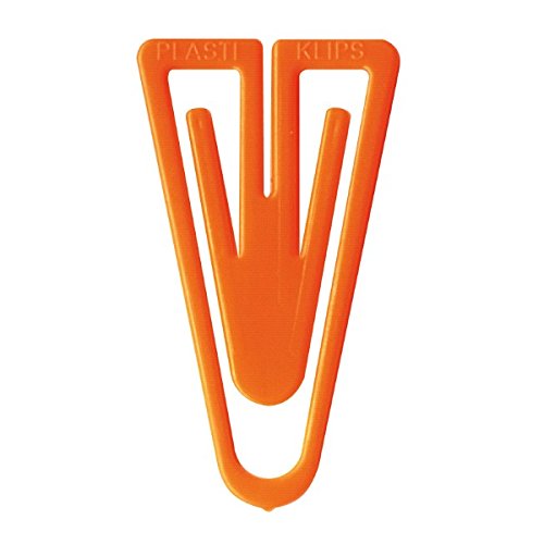 Laurel Büroklammer Plastiklips, PS, 60 mm, Beutel, orange