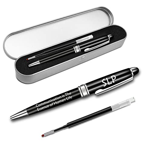 Stylo à bille SLP rechargeable noir pour écriture fine et confortable