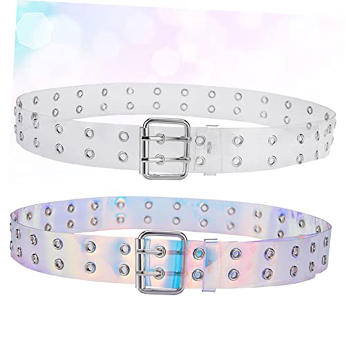 NOLITOY 2pcs Leather Belt for Men and Women Stylish Air Hole Jeans Belt Colorful Minimalist Design Suitable for Casual Wear4