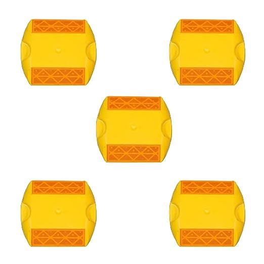 GATI EXPORTS Road Reflector Plastic ABS Road Stud High-Visibility Durable and Weather-Resistant Enhanced Road Safety Easy Installation Reflective Markers for Roads-image-2