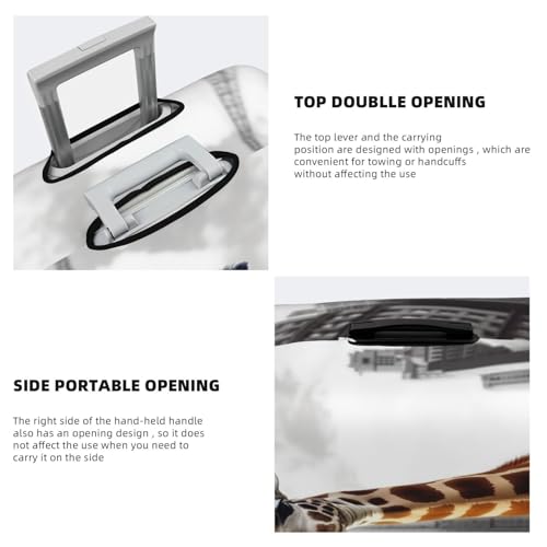 Travel Luggage Cover for Suitcase Elastic Suitcase Protector giraffe in new york Suitcase Covers Washable Suitcase Protective Cover Dust-proof Luggage Covers Fit 18-32 Inch Luggage4