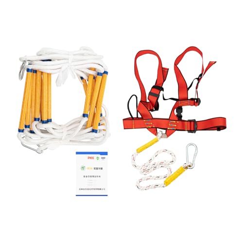 10m Feuerleiter Strickleiter Balkon Feuer Escape Leiter mit Haken Karabiner Wiederverwendbar Feuerleitern für Baumhaus, Mehrzweckleiter Notfallsicherheit Tragbar Klettern Rettung 200KG 10m Feuerleiter Strickleiter Balkon Feuer Escape Leiter mit Haken Karabiner Wiederverwendbar Feuerleitern für Baumhaus, Mehrzweckleiter Notfallsicherheit Tragbar Klettern Rettung 200KG