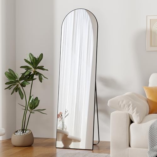 Full Length Mirror,58" x16,3 in 1Full Length Mirror can Wall Mounted,Standing or Leaning,Full Body Mirrors with Aluminum Alloy Frame,Home Black