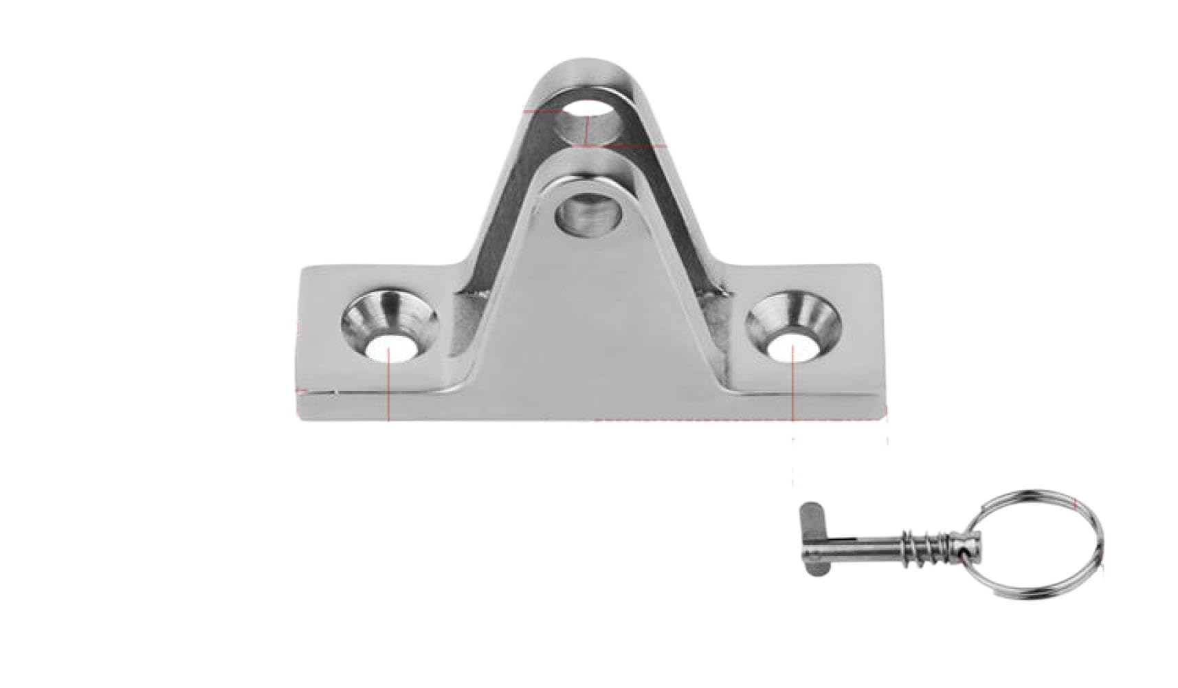 Aqhkgzmbe Style 4 316 Stainless Steel Bimini 90° Deck Hinge With Pin And Ring Compatible With Marine Boat Bimini Fitting Hardware(Style 4)