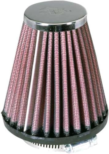Image of K&N High-Flow Original Lifetime Universal Clamp-On Air Filter:High Performance, Premium: Flange Diameter: 2.0625In,Filter Height:4In, Flange Length: 0.625 In, Shape: Round Tapered,RC-1200 (Pack of 6)