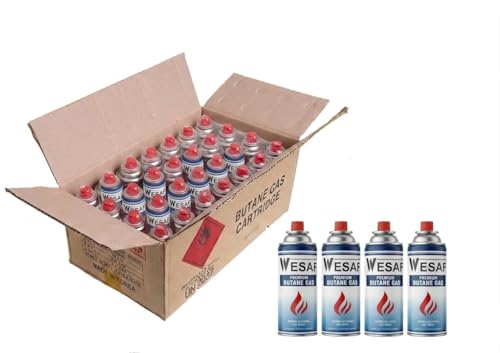 Image of Ship Butane Gas 225g (Pack of 28) Portable Camping Outdoor High Perfarmance Butane Can Liquefied Gas Canister Ideal for Refilling Lighters, Small Stoves, Flame Torches, and Welding Equipment