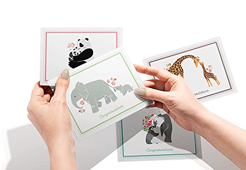 Image of Twigs Paper Baby Cards, 12 Congratulations Baby Shower Cards and Envelopes