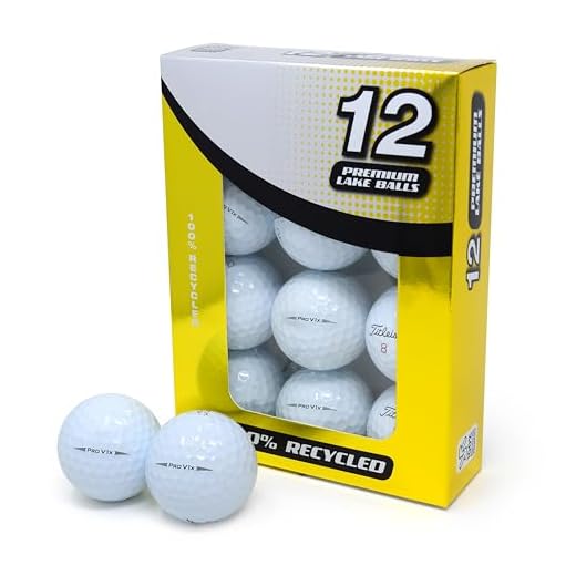 Second Chance Recycled Lake Golf Balls for 12 Pack Titleist Pro V1X Lake Golf Balls, Premium Used Golf Balls, Grade A, Genuine Recycled Lake Balls,