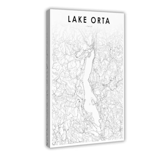 Impression toile lac d'Orta QOGDAF pour habiller un mur vide 40x60