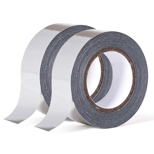 TSSART Solid Foil Washi Tape - Low Tack Self Adhesive Decorative Washi Tape Shiny Metallic Color - 3/5 Inch Wide and 66 FT Long Total, Silver