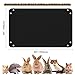 PUZHUAIN Waterproof Pet Playpen Mats for Bunny, 1 Pack Plastic Floor Mat 59 x 39 in, Reusable Black Cage Liner for Hamsters, Ferrets, Guinea Pig, Rabbits and Other Small Animals