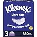 Kleenex Ultra Soft Facial Tissues, 3 Flat Boxes, 110 Tissues per Box (330 Total Tissues)