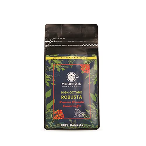 Image of MOUNTAIN BREWED Premium Instant Coffee - 100% Robusta | 100 grams Re-sealable Pouch
