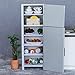 1/12 Dollhouse Miniature Kitchen Refrigerator Wooden Fridge Furniture Accs, Silver Gray, Style 4