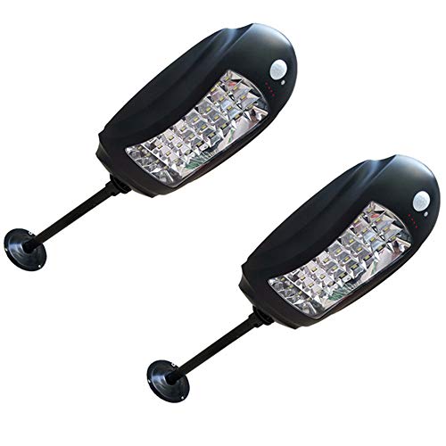 Preisvergleich Produktbild LLOO 32LED Weitwinkel Solarleuchten Außen Solar Betriebene Außenleuchte, Energiesparende Wasserdichte 3 Modi Sicherheit Bewegungs-Sensor-Licht Für Innenhöfe Balkons Einfahrt Treppen Außenwand -2Stück