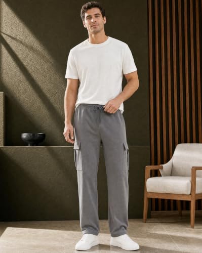 Image of Nobero Joggers for Men | Oversized Fit | Elasticated Waist with Drawcord | Soft & Breathable Fabric | Loose Track Pants | Casual & Streetwear