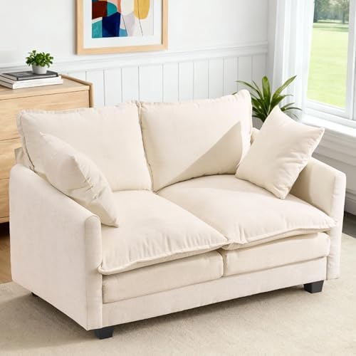 Loveseat Sofa Cloud Sofa Couch 50'', Modern Loveseats 2 Seat Couc...