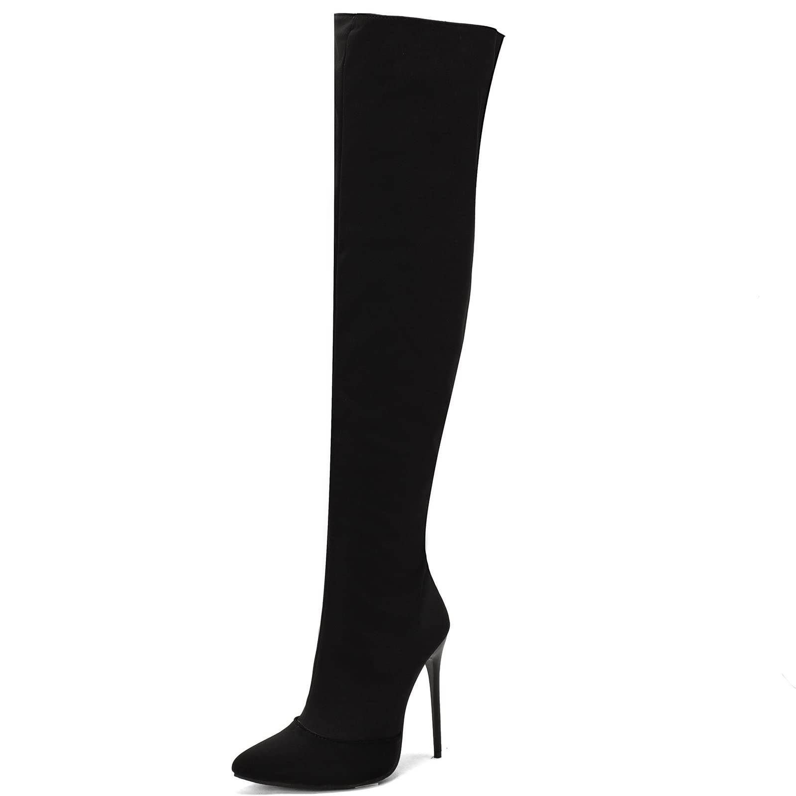 CUTEHEELS Stivali sopra il ginocchio sexy con tacchi a spillo e temperamatite da donna