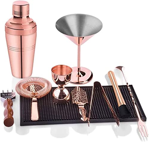 Set de Coctelera 17 oz con 11 piezas en acero inoxidable miniatura 1